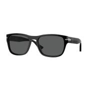 Persol Fyrkantiga bågar solglasögon med övergångslinser Black, Unisex