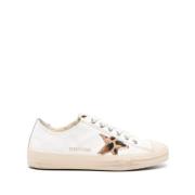 Golden Goose Sneakers med leopardmönster och stjärnpatch White, Dam