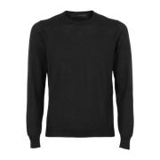 Tagliatore Round-neck Knitwear Black, Herr