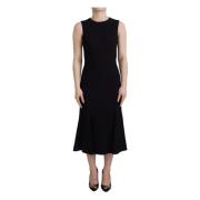 Dolce & Gabbana Svart Elegant Utställd Pennklänning Black, Dam