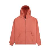 Pleasures Broderad Zip Up Hoodie Orange, Herr