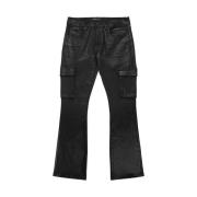 Purple Brand Svarta Cargo Jeans med Klassisk Stil Black, Herr