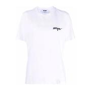 Msgm Stiliga T-Shirts White, Dam