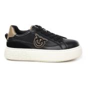 Pinko Svarta Sneakers med Love Birds Logo Black, Dam