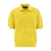 Fabiana Filippi Jacquard Polo Shirt i Fin Bomull Green, Dam