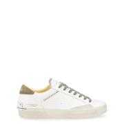 Crime London Vit Distressed Sneakers White, Herr