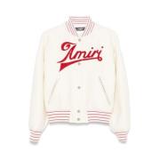 Amiri Vit Rand Trim Jacka White, Dam