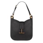 Tom Ford Läder Crossbody-väska med Justerbar Rem Black, Dam