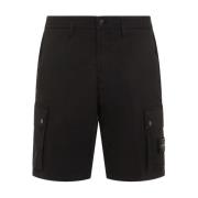 Stone Island Svarta Bermuda Shorts för Män Black, Herr