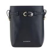 Givenchy Stilig läder axelväska med justerbar rem Black, Dam