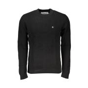 Calvin Klein Svart Crewneck Logo Tröja Black, Herr