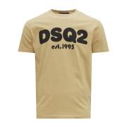 Dsquared2 Logo Print T-Shirt Beige, Herr