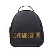 Love Moschino Polyuretan Damryggsäck Vår/Sommarkollektion Black, Dam