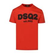 Dsquared2 Logo T-shirt Red, Herr