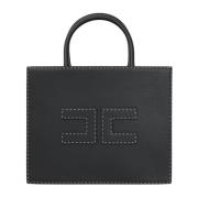 Elisabetta Franchi Svart Shopper Väska med Axelrem Black, Dam