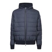 Moncler Stilren Mörkblå Vadderad Jacka Blue, Herr