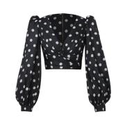 Zimmermann Modern Dot Bodice Top Black, Dam