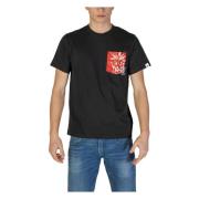 Replay Kortärmad bomullst-shirt vår/sommar kollektion Black, Herr