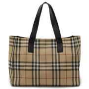 Burberry Vintage Pre-owned Canvas totevskor Beige, Dam