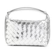 Bottega Veneta Silver Wallace Mini Väska Julkapsel Gray, Dam