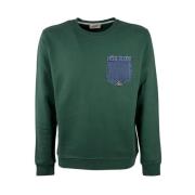 Roy Roger's Denim Ficka Sweatshirt Green, Herr