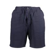 North Sails Blå Bomullsshorts, Slim Fit, 4 Fickor Blue, Herr