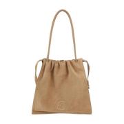 Coccinelle Elegant Mocka Skinn Axelväska Beige, Dam