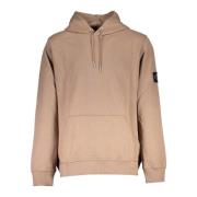 Calvin Klein Brun hoodie med central ficka och logotyp Brown, Herr