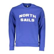 North Sails Blå Långärmad Sweatshirt med Tryck Blue, Herr