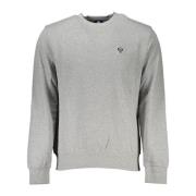 North Sails Grå Långärmad Sweatshirt med Logotyp Gray, Herr