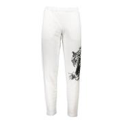 Cavalli Class Sportiga vita herrbyxor med elastisk midja White, Herr