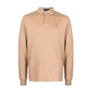 Ralph Lauren Ljusbrun slim fit polotröja Brown, Herr