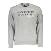 North Sails Grå Långärmad Tryckt Sweatshirt Gray, Herr