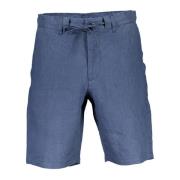 Gant Blå Bermuda Shorts med Dragsko i Midjan Blue, Herr