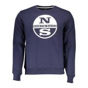 North Sails Blå Långärmad Rundhals Sweatshirt Blue, Herr