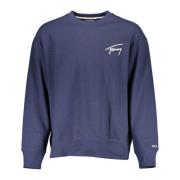 Tommy Hilfiger Blå Långärmad Crewneck Broderad Sweatshirt Blue, Herr