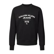 Calvin Klein Sweatshirt med Crewneck och Girocollo Black, Herr