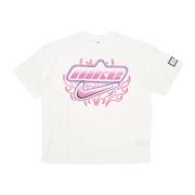 Nike Dans Oversized Tee med Segeltryck White, Dam