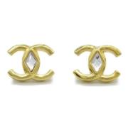 Chanel Vintage Pre-owned Metall rhngen Yellow, Dam