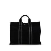 Hermès Vintage Pre-owned Canvas handvskor Black, Dam