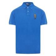 Polo Ralph Lauren Broderad 'Polo Bear' Bomullspolo Blue, Herr