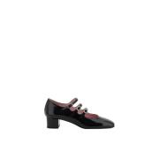 Carel Justerbar Rem Tjock Klack Pumps Black, Dam