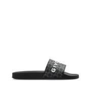 Givenchy Slip-On Sandaler med Logotyp Black, Herr