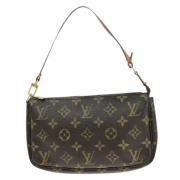 Louis Vuitton Vintage Pre-owned Canvas handvskor Brown, Dam