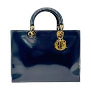 Dior Vintage Pre-owned Laeder handvskor Blue, Dam