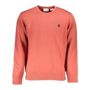 Timberland Röd Långärmad Sweatshirt med Broderad Logotyp Red, Herr