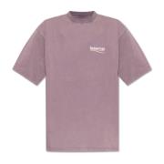 Balenciaga T-shirt med logotyp Purple, Herr