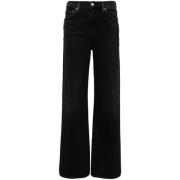 Agolde Harper High-Waist Jeans Black, Dam