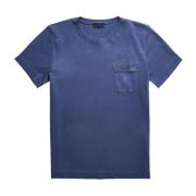 Fay Frostad Broderad Ficka Jersey T-Shirt Blue, Herr