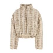 Khrisjoy Elegant Tweed Dunjacka Beige, Dam